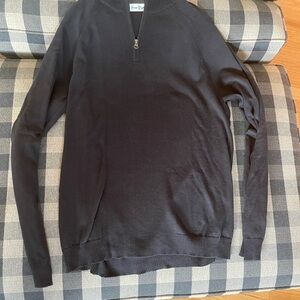 Men's Black Half-Zip Sweater